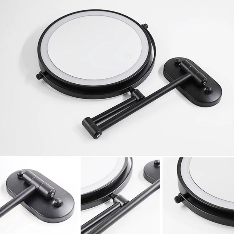 LED Wall-Mounted Bathroom Mirror with Magnification Kalsten