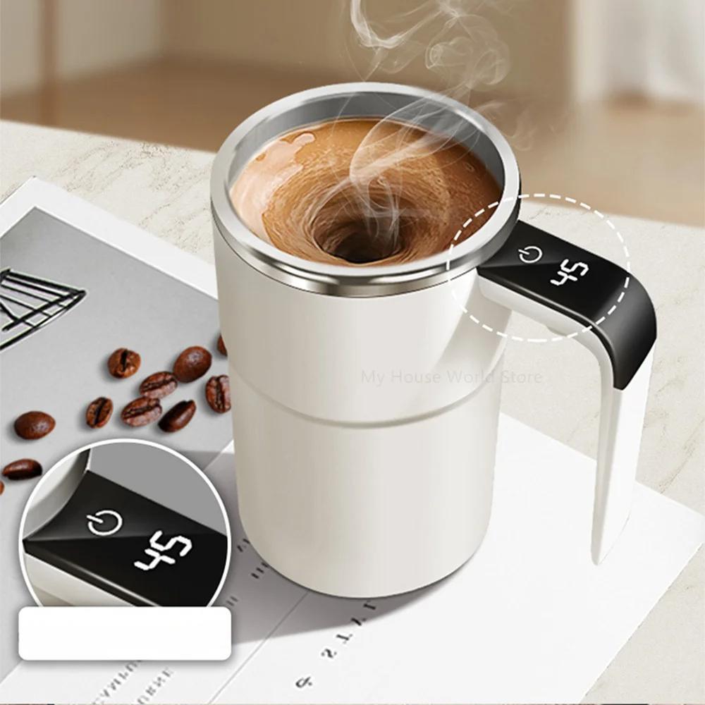 Self-Stirring Coffee Cup with Temperature Display