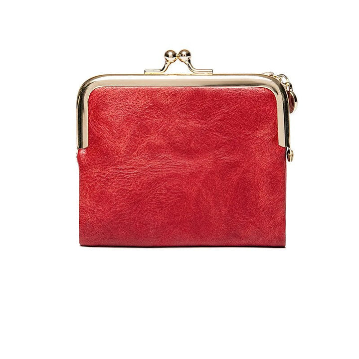 Vintage PU Leather Kiss-Lock Wallet Bag Kalsten
