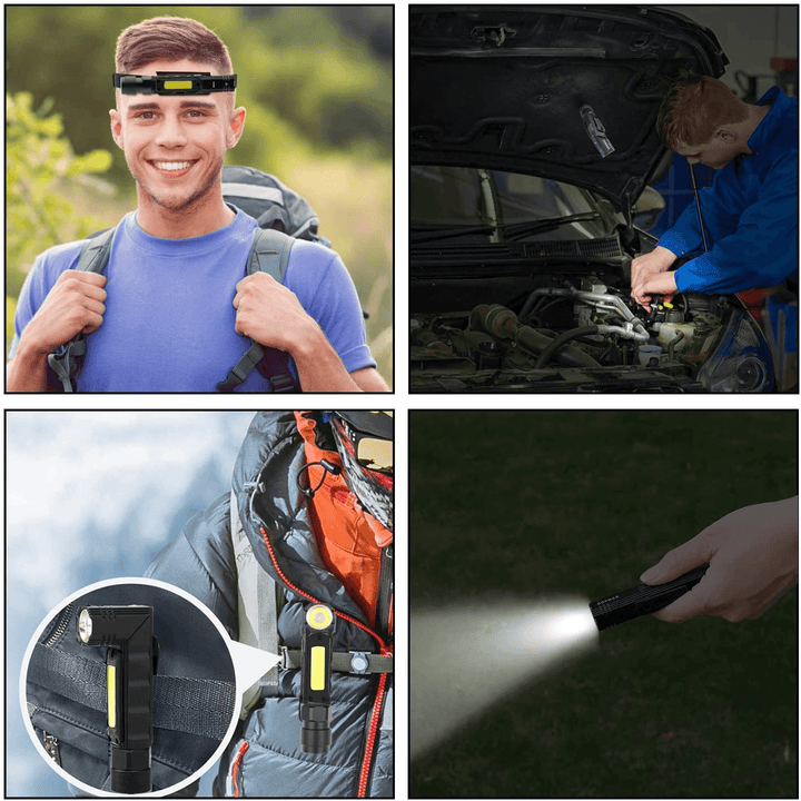 Rechargeable Magnetic Adjustable Camping Flashlight | Kalsten