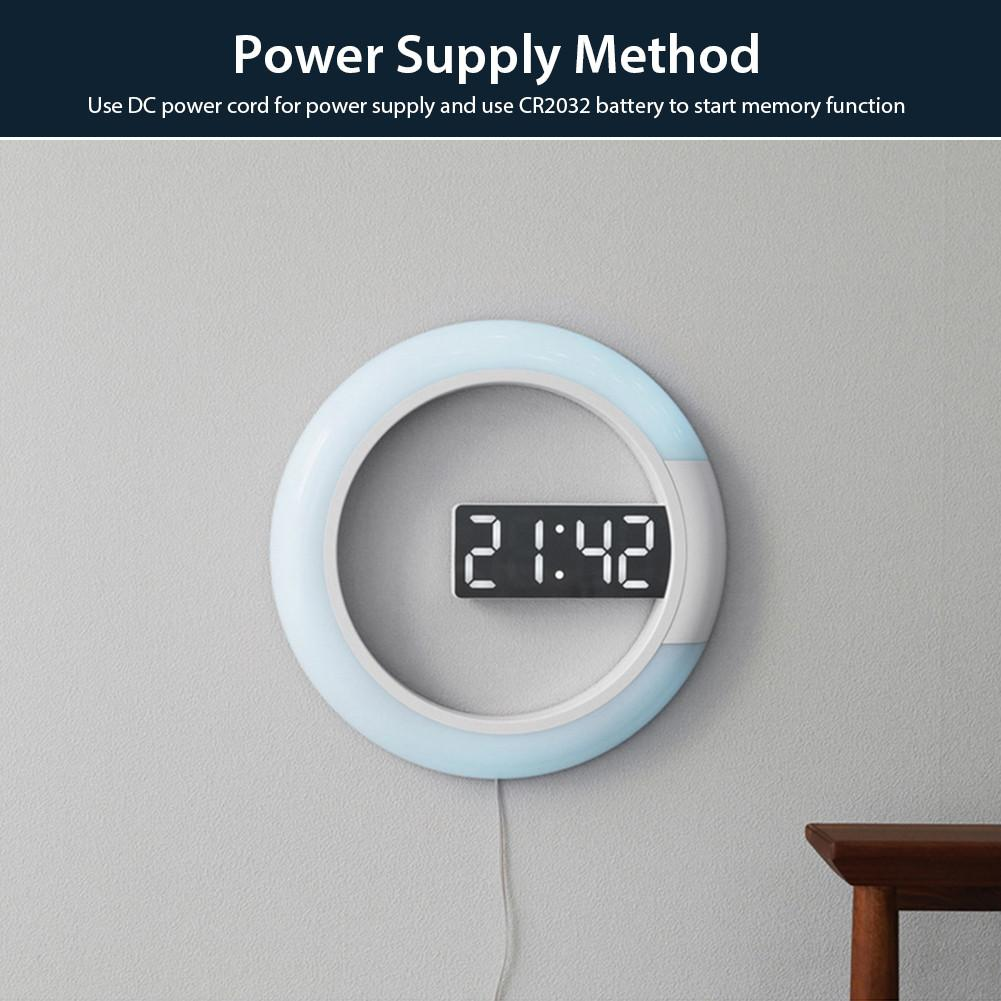 LED Ring Lamp Wall Clock | Kalsten