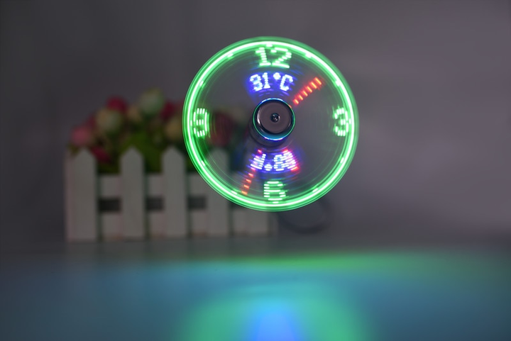 USB Fan Time And Temperature Display Clock | Kalsten