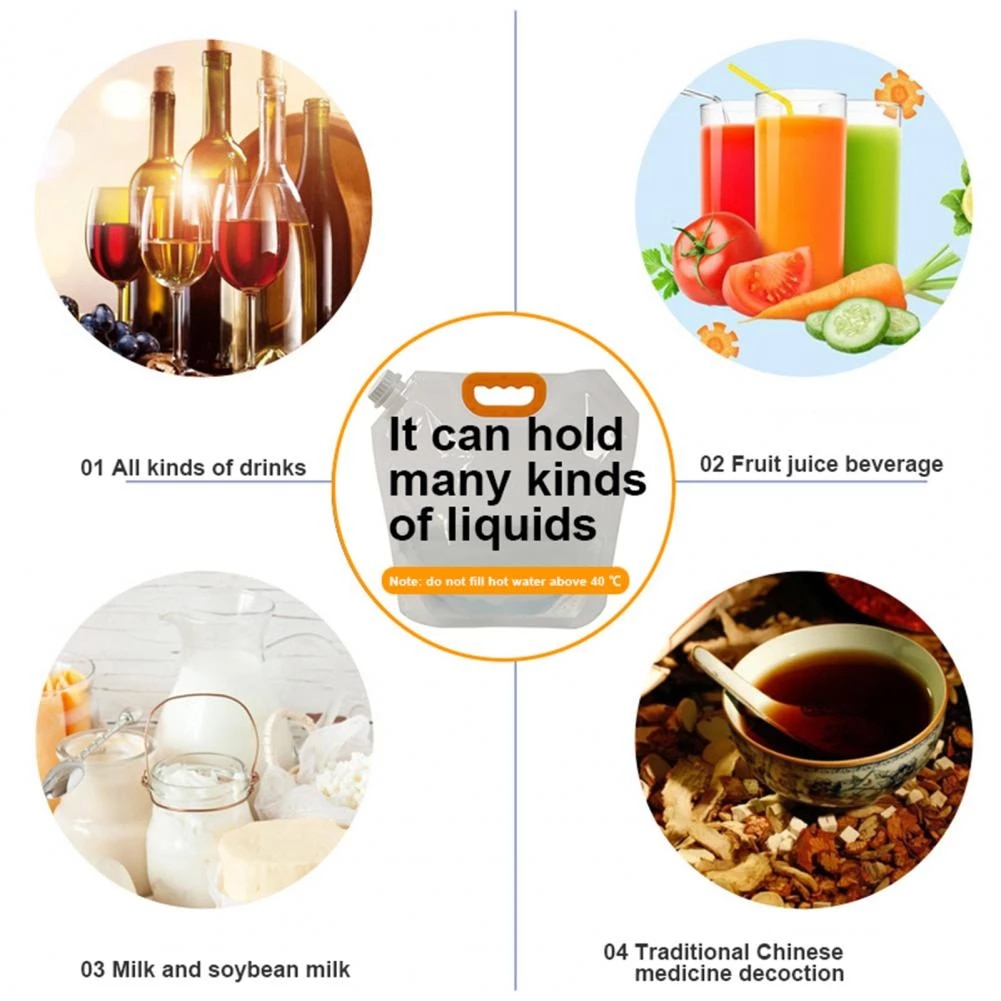 Reusable Transparent Liquid Dispenser Bag | Kalsten