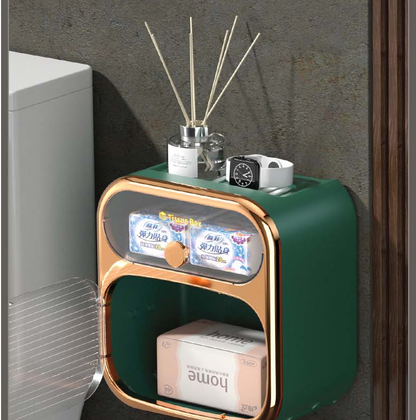 BowLift | MultiBox Wall-Mounted Toilet Paper Towel Storage Box