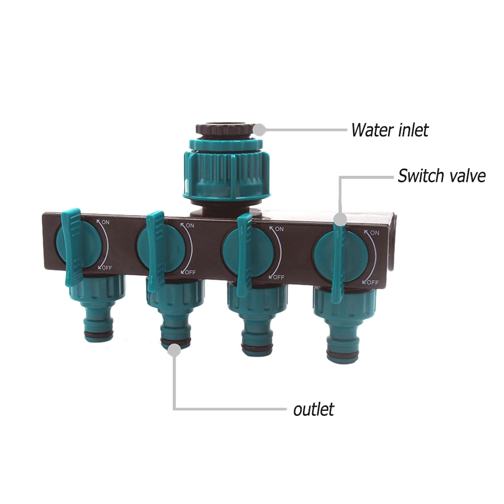 4-Way Garden Tap Water Splitter | Kalsten
