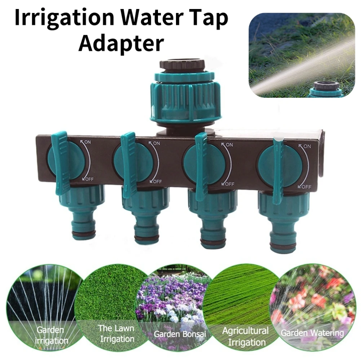 4-Way Garden Tap Water Splitter | Kalsten