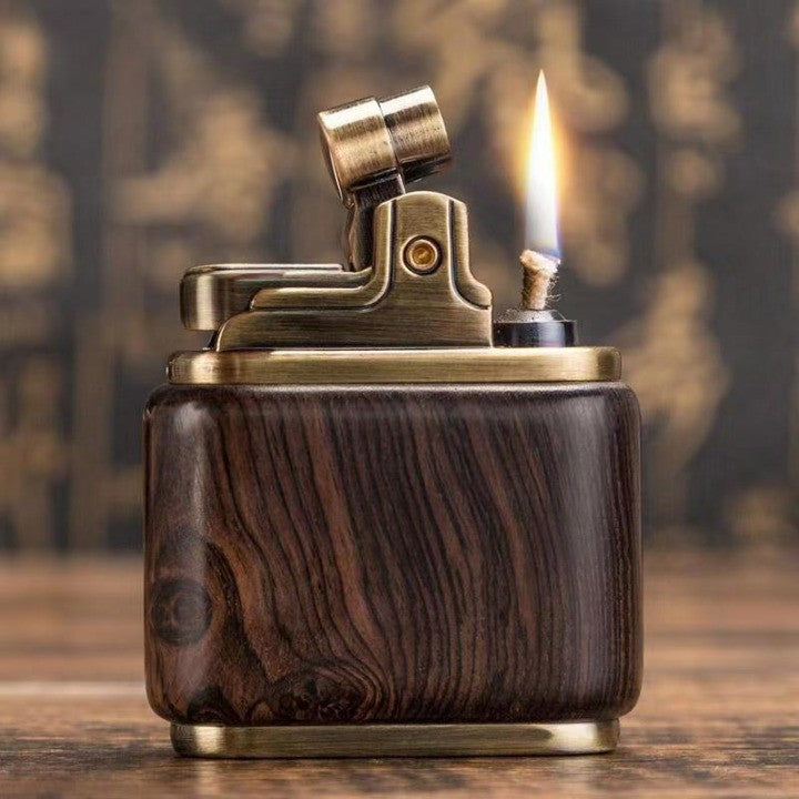 Wooden Vintage Spark Kerosene Lighter | Kalsten