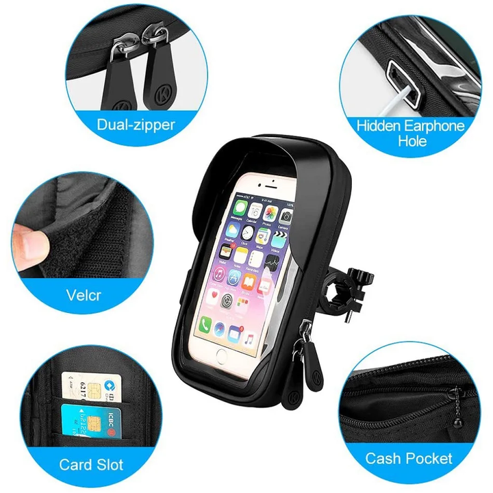 Motorcycle Handlebar  Waterproof Universal Phone Holder | Kalsten