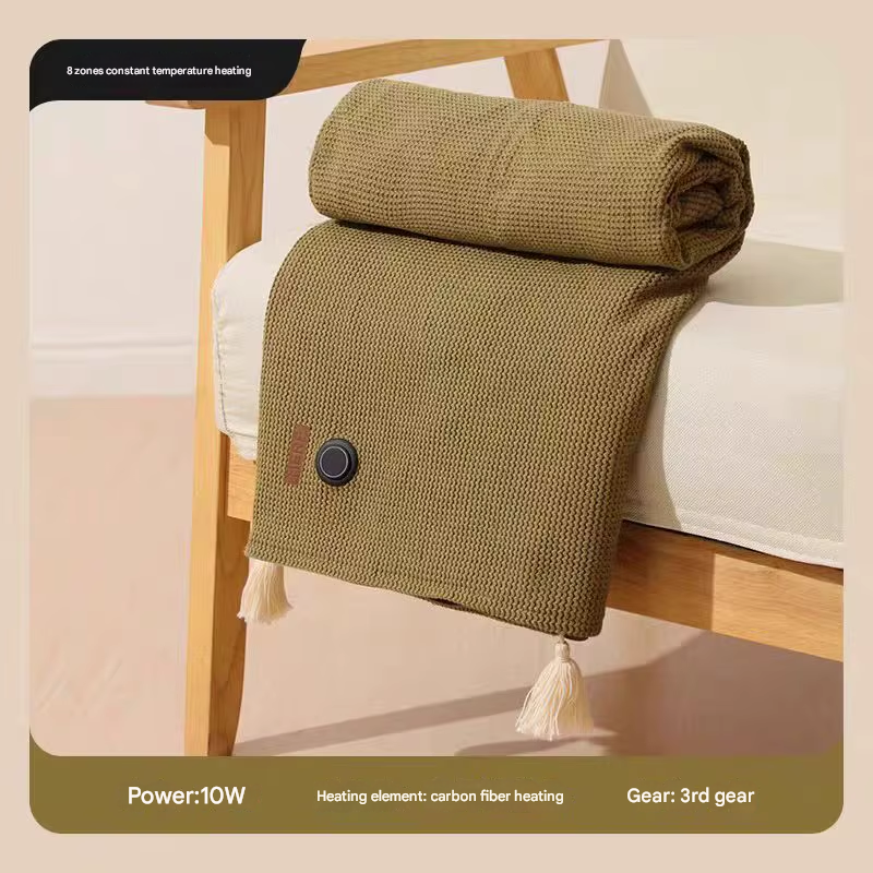 Sandsberg USB Heated Blanket | Cordless Travel Warming Blanket with 8 Zones, 3 Levels and Fleece