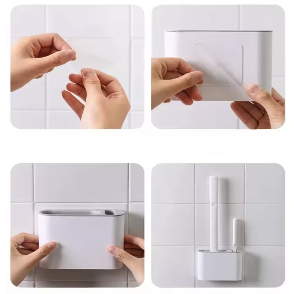 Silicone toilet brush with wall holder | Kalsten