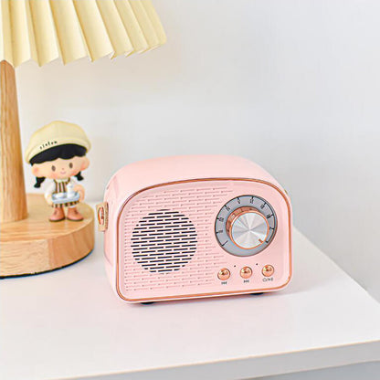 BowLift | Retro Round Radio Bluetooth Speaker | Wireless | Portable | Stylish Sound for Home & On-the-go