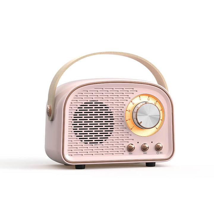 Kalsten | Retro Round Radio Bluetooth Speaker | Wireless | Portable | Stylish Sound for Home & On-the-go