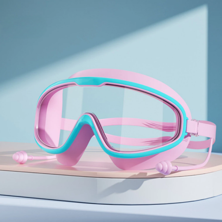 Kalsten | Swimming Goggles - No-Leak Panoramic View Swim Mask for Kids with Nose Clips & Earplugs