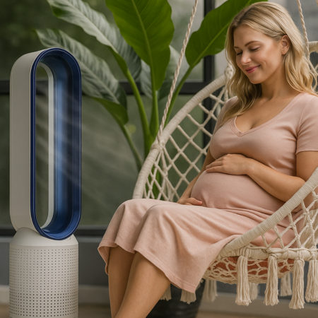 Portable Bladeless Fan with Air Purification and Remote Control | Kalsten
