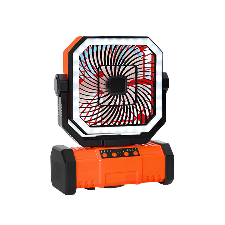 Rechargeable Camping Fan with 20000mAh Battery, 4 Speeds and LED Lantern | Kalsten