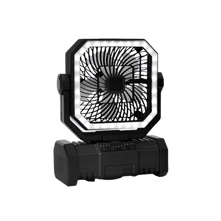 Rechargeable Camping Fan with 20000mAh Battery, 4 Speeds and LED Lantern | Kalsten