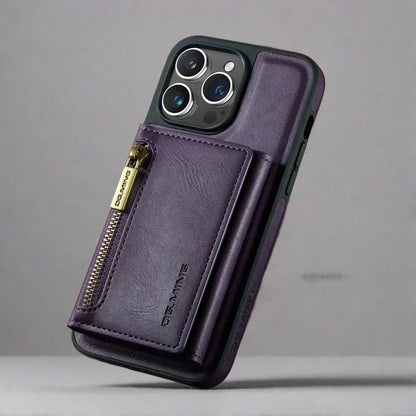 Kalsten | RFID iPhone Wallet Case | Removable Magnetic Leather Car Mount Shockproof Case
