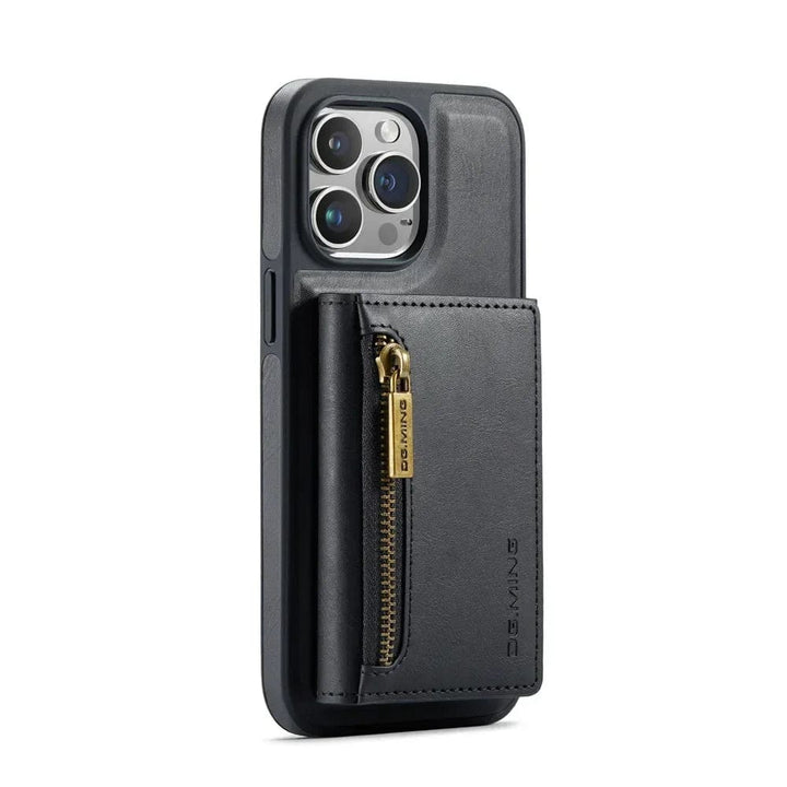 Kalsten | RFID iPhone Wallet Case | Removable Magnetic Leather Car Mount Shockproof Case