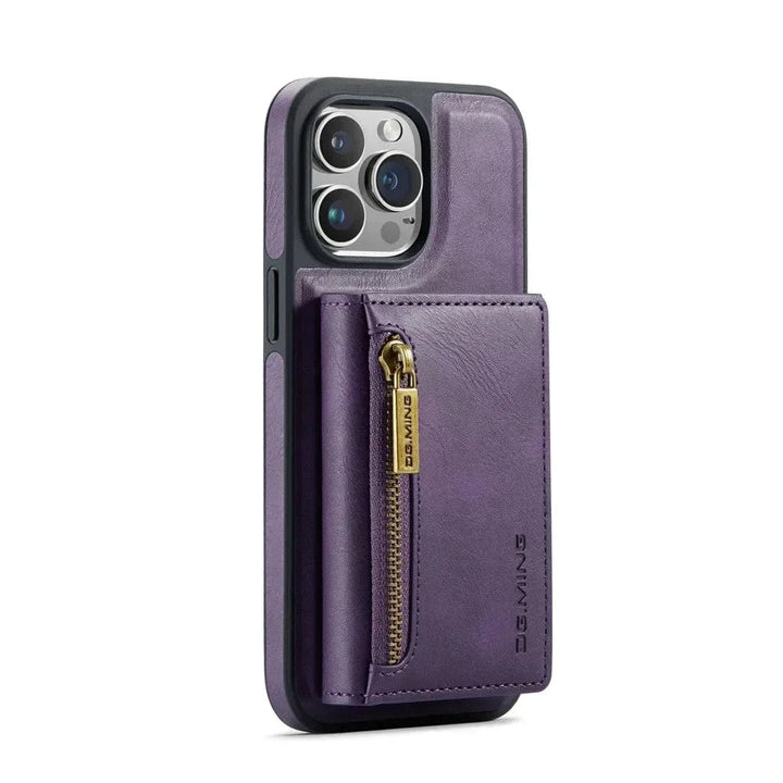 Kalsten | RFID iPhone Wallet Case | Removable Magnetic Leather Car Mount Shockproof Case