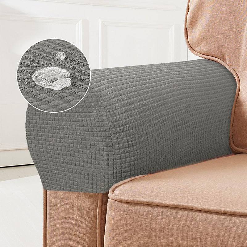Kalsten | Stretch Armrest Covers – Spandex Covers for Chairs & Armchairs, Set of 2, Bordeaux
