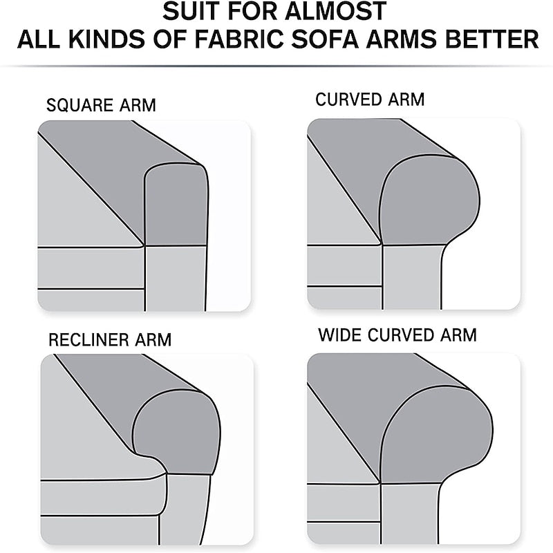 Kalsten | Stretch Armrest Covers – Spandex Covers for Chairs & Armchairs, Set of 2, Bordeaux