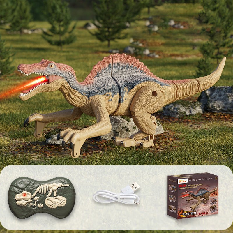 Skanto | Roarbot RC Dino – Remote Controlled Dinosaur with Light, Sound, and Mist Effects – Realistic Walking and Roaring Fun