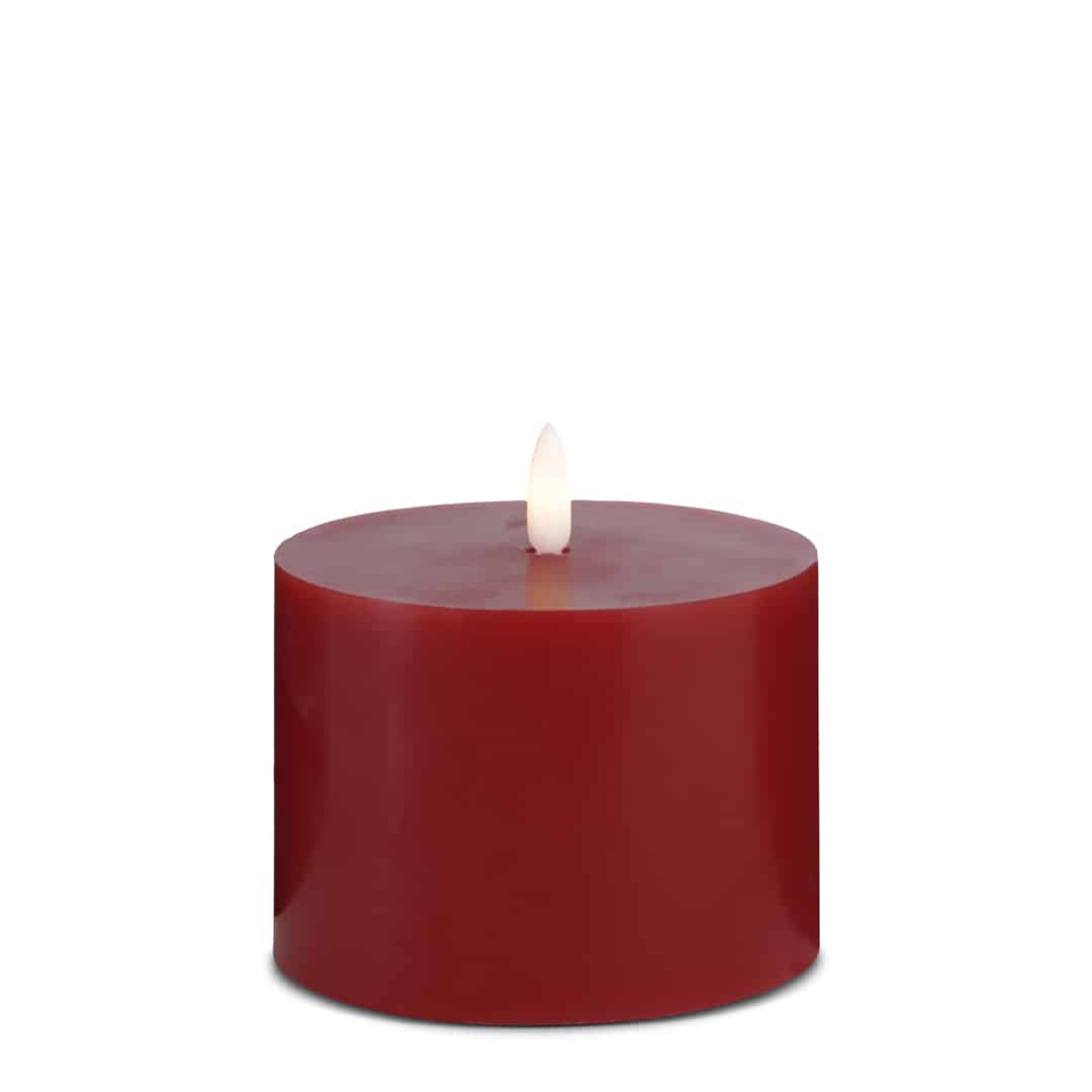 LED Candle (1 piece) with realistic 3D flame 10 x 10 cm | Kalsten