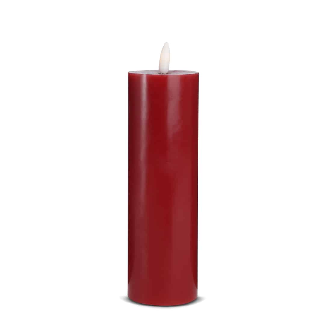LED Candle (1 piece) with realistic 3D flame 5 x 20 cm | Kalsten