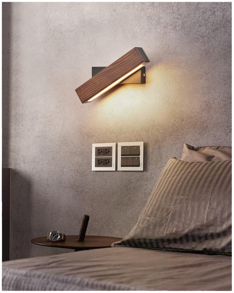 Rotatable Wood LED Wall Lamp - Jasper | Kalsten