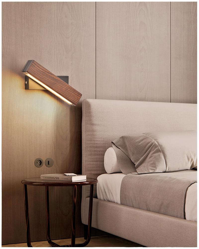 Rotatable Wood LED Wall Lamp - Jasper | Kalsten