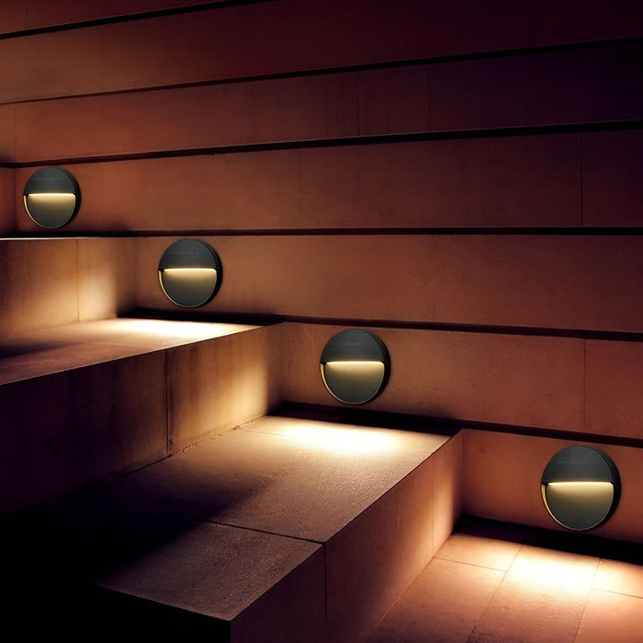 Round Creative Waterproof Stair Lights Outdoor Wall Lights Step Lights Stairway Sconces | Kalsten