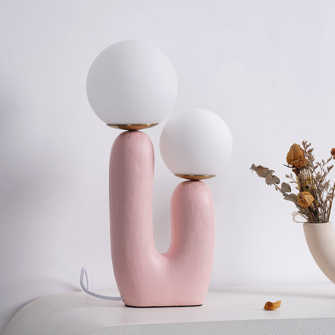 Contemporary Style Table Lamp with Natural Accent | Kalsten