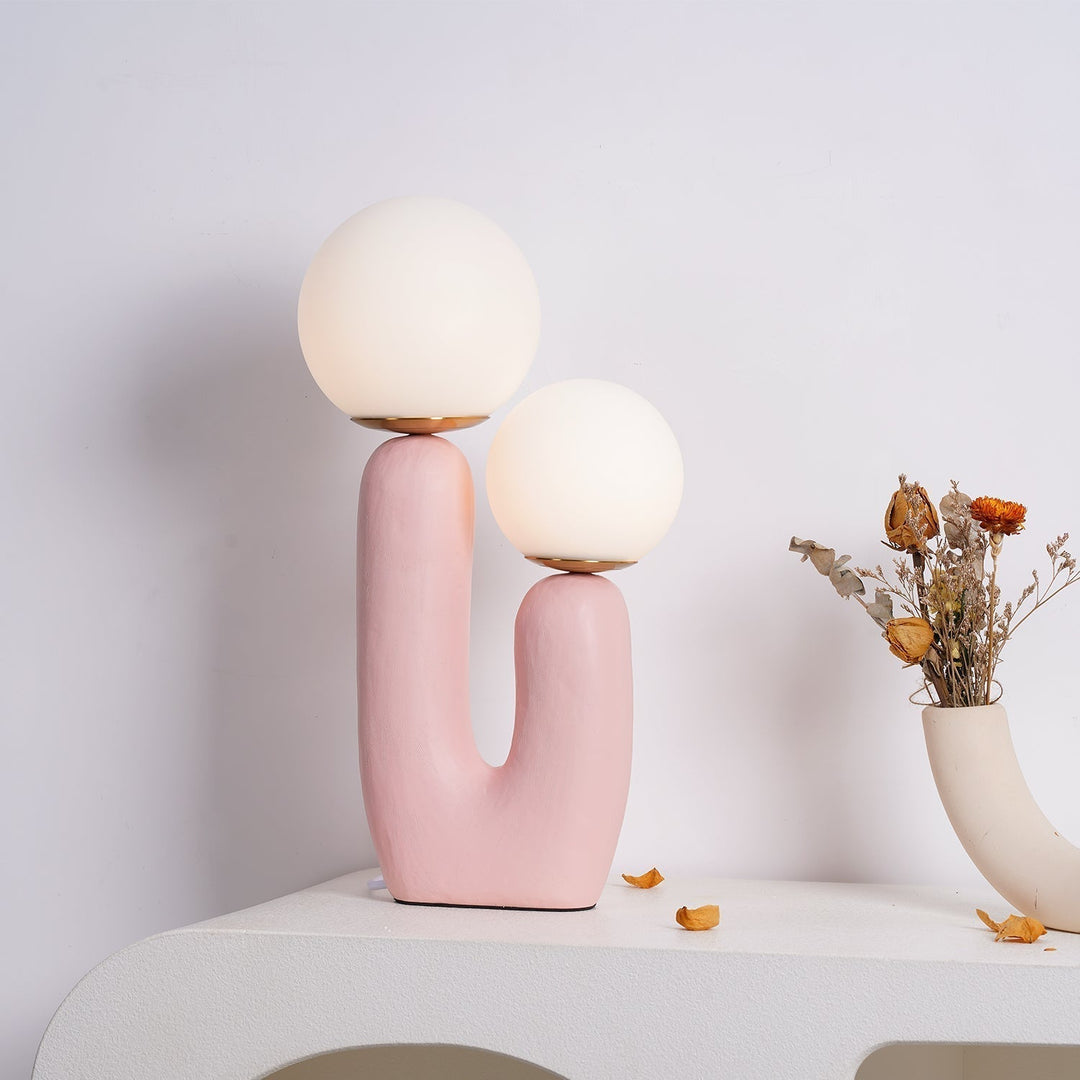 Contemporary Style Table Lamp with Natural Accent | Kalsten