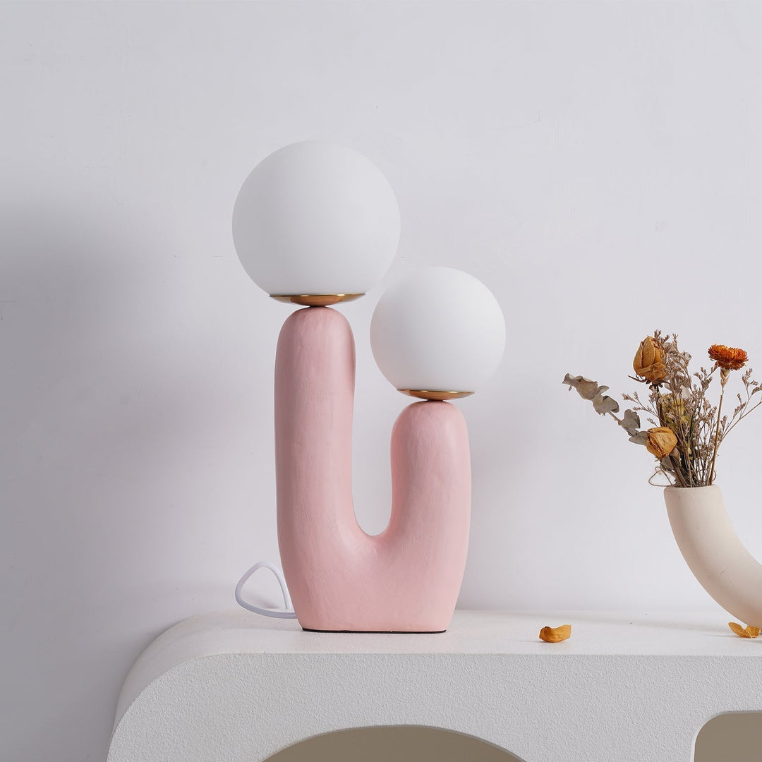 Contemporary Style Table Lamp with Natural Accent | Kalsten