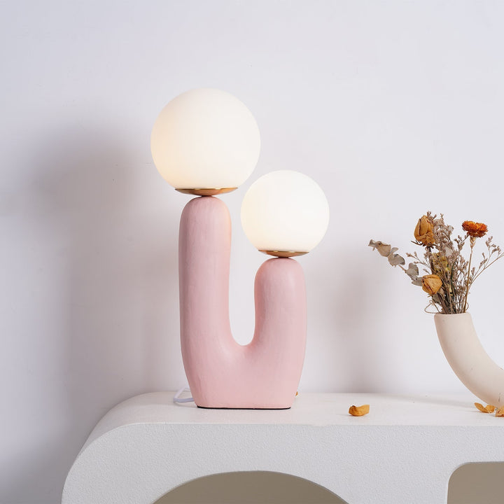 Contemporary Style Table Lamp with Natural Accent | Kalsten