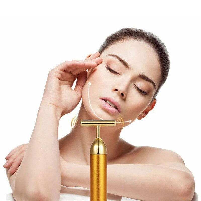 Karnz | Energy 24K Gold T Beauty Bar Face Roller Massager