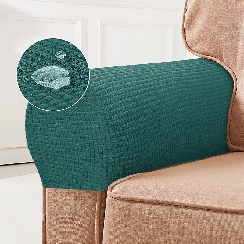 Kalsten | Stretch Armrest Covers – Spandex Covers for Chairs & Armchairs, Set of 2, Bordeaux
