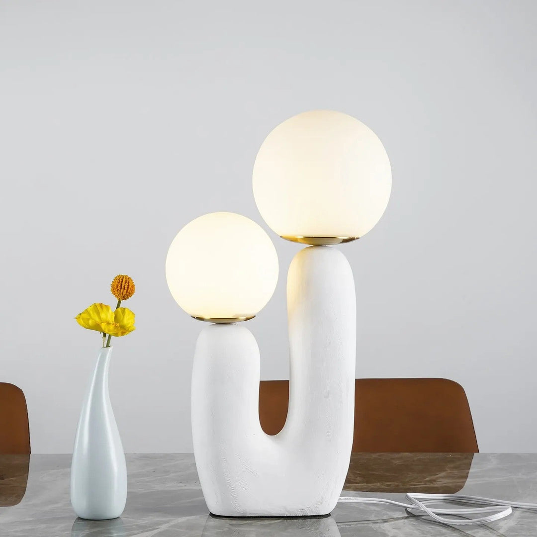 Contemporary Style Table Lamp with Natural Accent | Kalsten