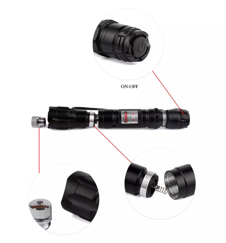 Kalsten | Laser Pointer Rechargeable Red Multipurpose Torch Set