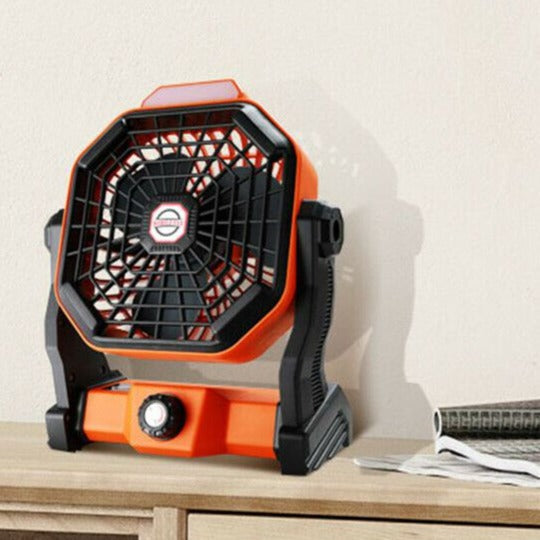 Portable Solar Powered Rechargeable Camping Tent Fan | Kalsten