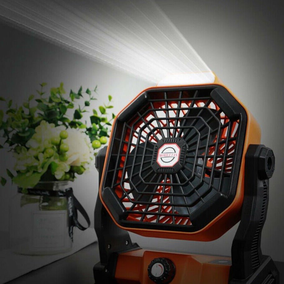 Portable Solar Powered Rechargeable Camping Tent Fan | Kalsten