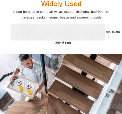 Stair Treads Non-Slip Strips for Indoors Clear Safety Anti Slip Step Grip Tape Bowlift