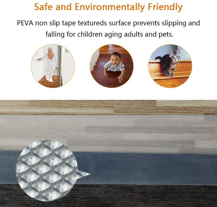 Kalsten | Clear Non-Slip Stair Tread Strips – Indoor Safety Grip Tape for Steps