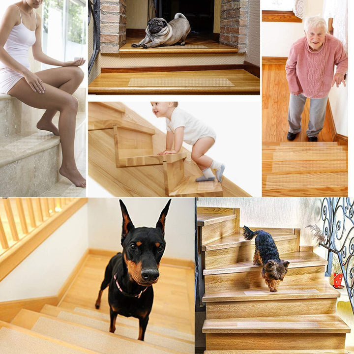 Kalsten | Clear Non-Slip Stair Tread Strips – Indoor Safety Grip Tape for Steps
