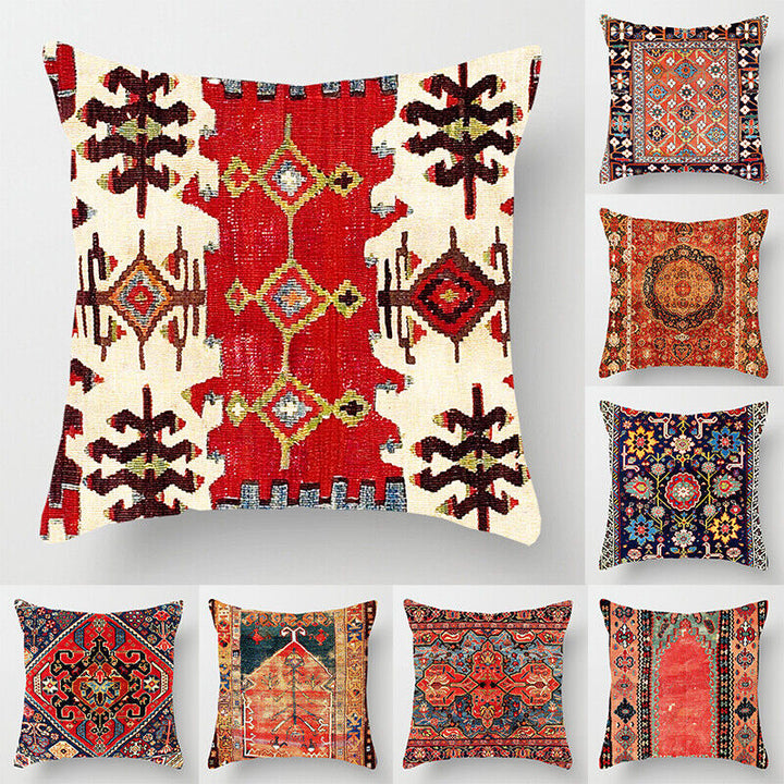 Ethnic Boho Mandala Print Linen Throw Pillow Case Sofa Cushion Cover Home Decor# Kalsten