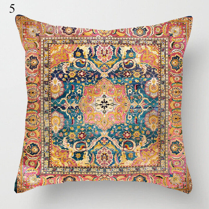 Ethnic Boho Mandala Print Linen Throw Pillow Case Sofa Cushion Cover Home Decor# Kalsten