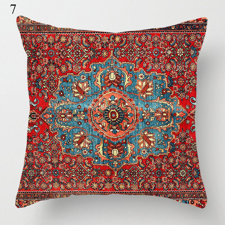 Ethnic Boho Mandala Print Linen Throw Pillow Case Sofa Cushion Cover Home Decor# Kalsten