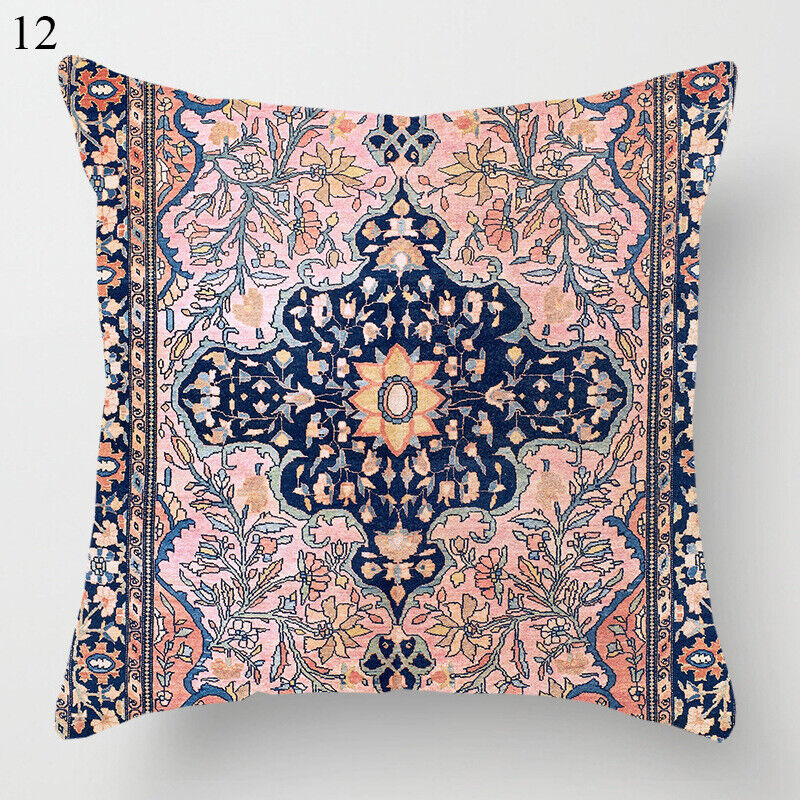 Ethnic Boho Mandala Print Linen Throw Pillow Case Sofa Cushion Cover Home Decor# Kalsten