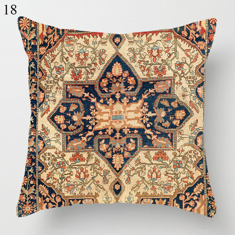Ethnic Boho Mandala Print Linen Throw Pillow Case Sofa Cushion Cover Home Decor# Kalsten