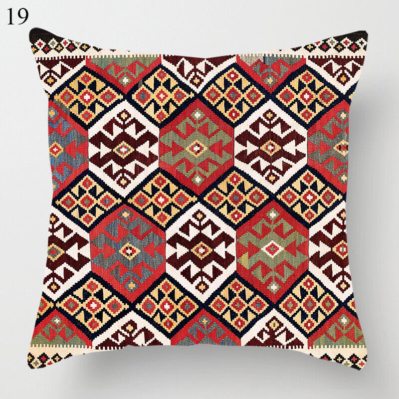 Ethnic Boho Mandala Print Linen Throw Pillow Case Sofa Cushion Cover Home Decor# Kalsten